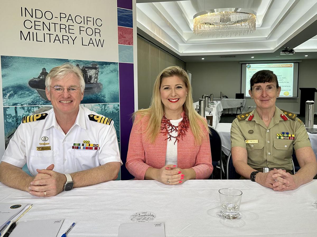 Captain Dale Stephens, Ms Grace Corbiau and Colonel Penny Saultry